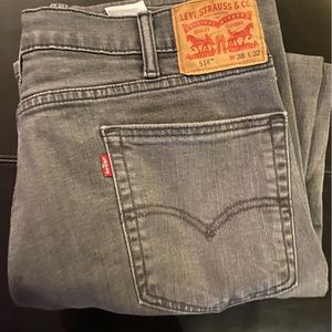 Mens Levi 514 Grey Jeans - 38 x 32